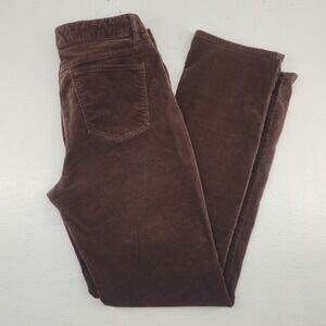 Talbots 10 | Heritage Chocolate Brown Corduroy Straight Leg Pants Womens Casual